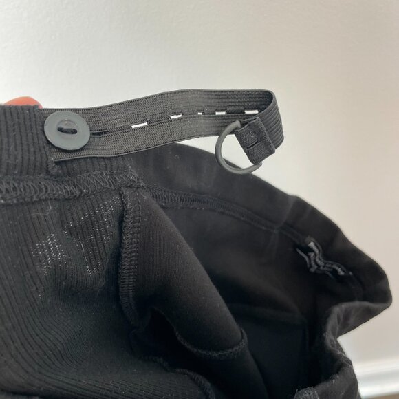 Black Maternity Trouser Pants - Over-the-belly with stretch - ankle length - Picture 5 of 14